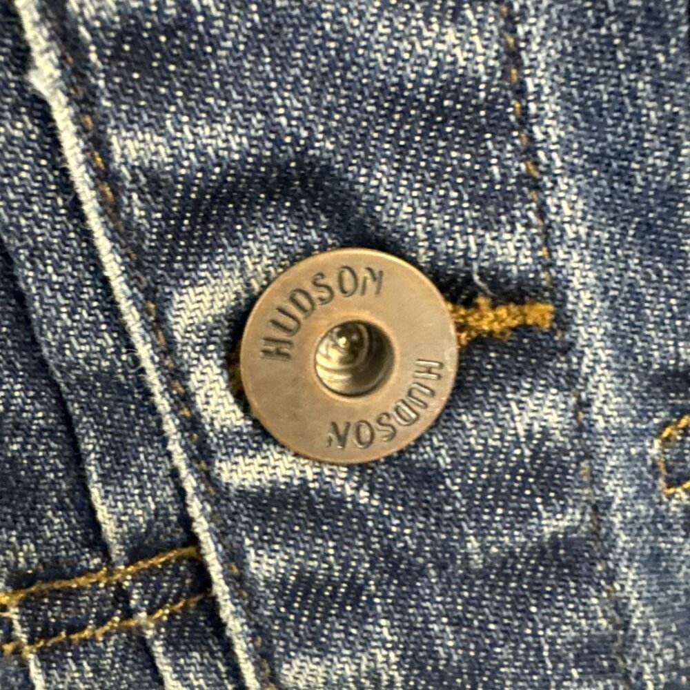 Hudson Jeans Denim Jacket Womens Size Small Y2K USA Made Distressed - Picture 5 of 10